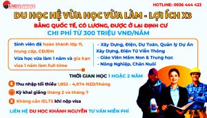 CHƯƠNG TRÌNH DU HỌC NGHỀ VỪA HỌC VỪA LÀM