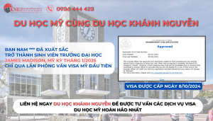 KHÁNH NGUYỄN CHÚC MỪNG BẠN NAM - TÂN SINH VIÊN ĐẠI HỌC JAMES MADISON 