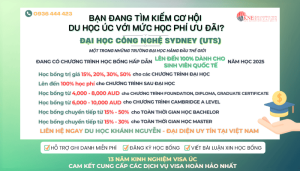 HỌC BỔNG MỚI NHẤT TỪ TRƯỜNG ĐẠI HỌC CÔNG NGHỆ SYDNEY