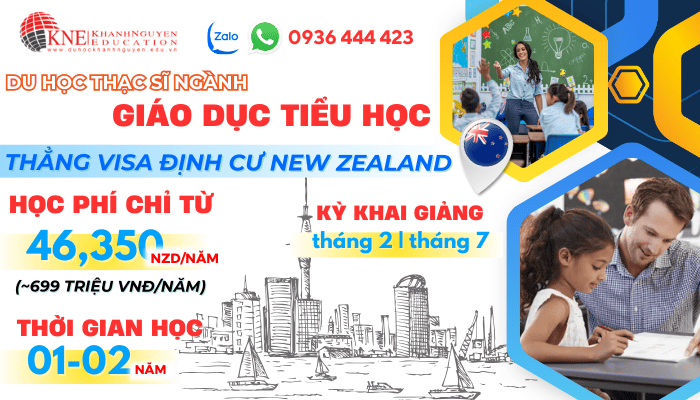 Du học New Zealand thạc sĩ ngành giáo dục tiểu học 