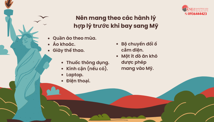 Hành lý Trước khi bay sang Mỹ cần chuẩn bị gì?