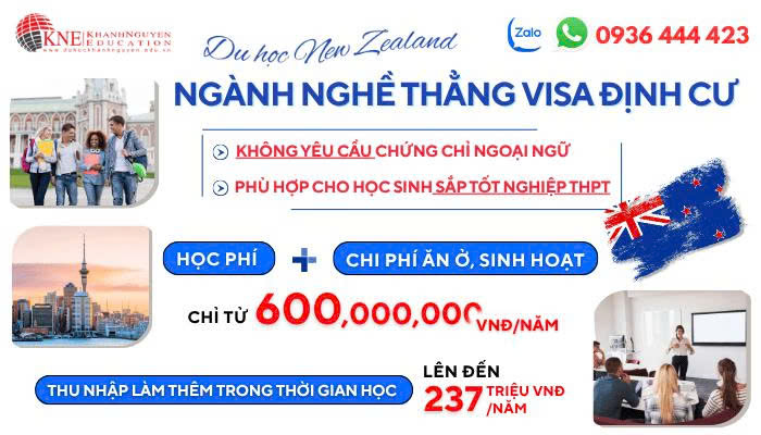 NGÀNH NGHỀ THẲNG VISA ĐỊNH CƯ Du học ngành nghề thẳng visa định cư New Zealand
