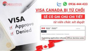 VISA CANADA BỊ TỪ CHỐI SẼ CÓ GHI CHÚ