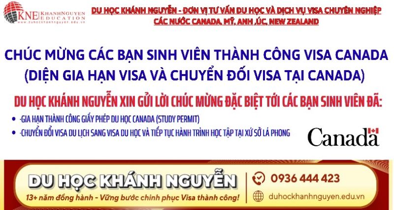 CHÚC MỪNG CÁC BẠN SINH VIÊN THÀNH CÔNG VISA CANADA
