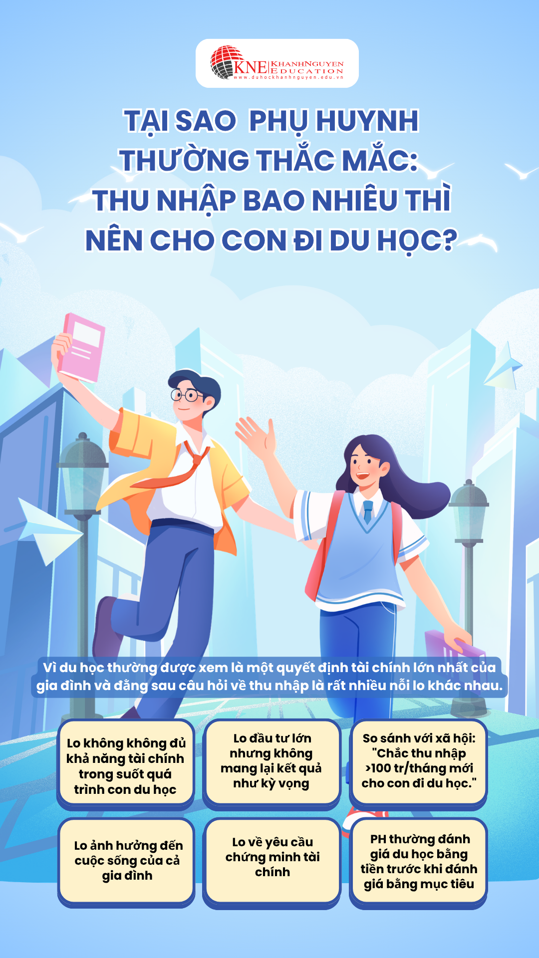 Tại sao phụ huynh thường lo: thu nhập bao nhiêu thì nên cho con đi du học?