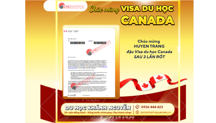 Visa Canada của Huyền Trang