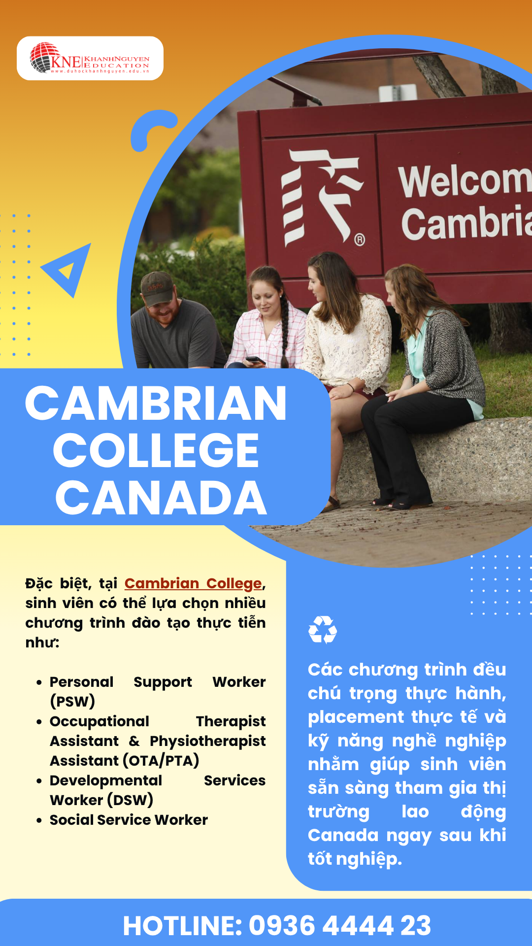 Ngành Y tế cộng đồng tại Canada tại Cambriancollege