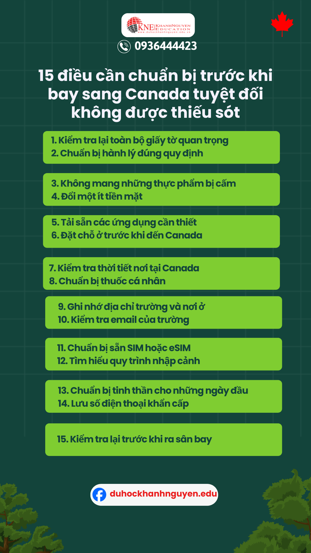 15 Hướng dẫn chuẩn bị trước khi bay sang Canada